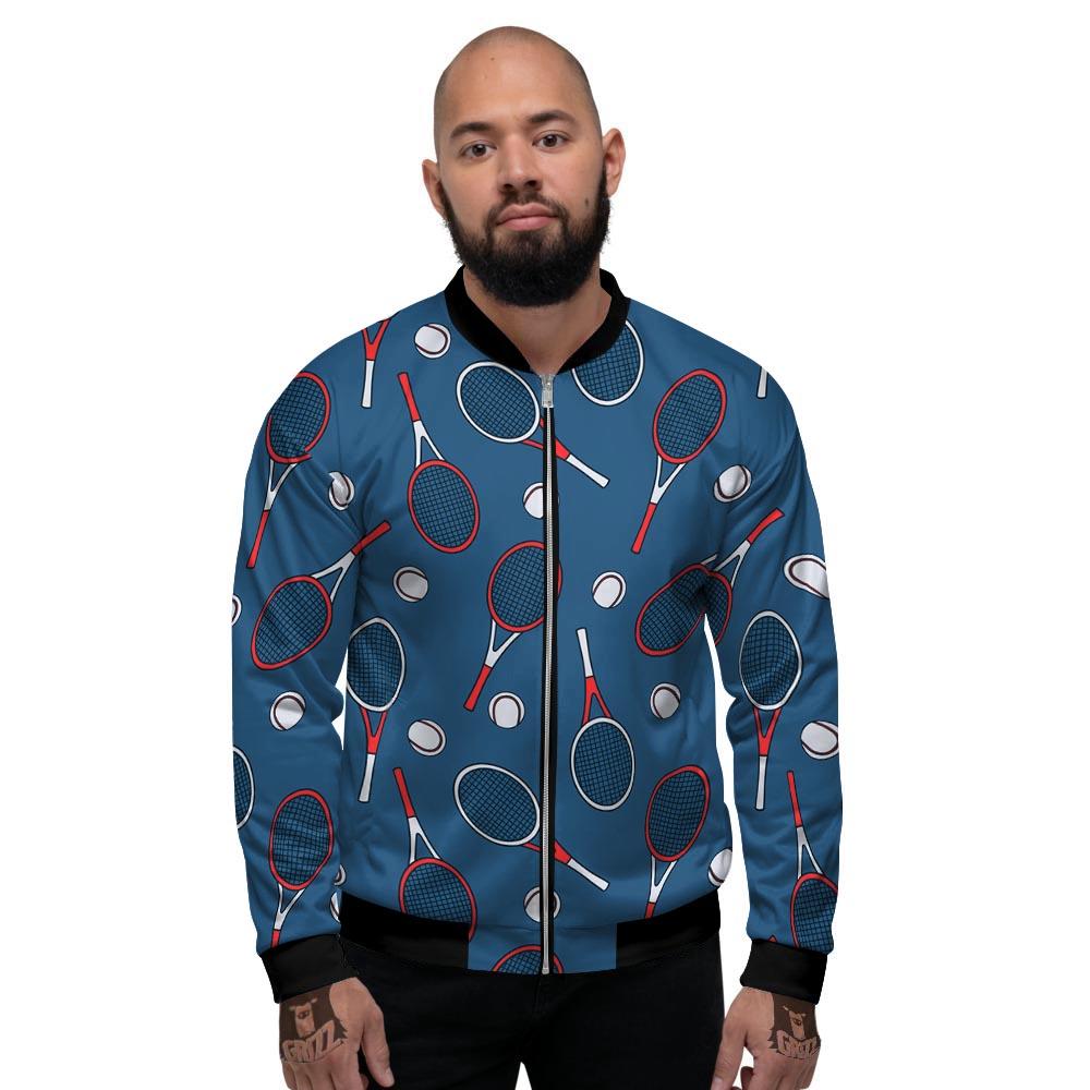 Theme Tennis Print Pattern Men's Bomber Jacket-grizzshop