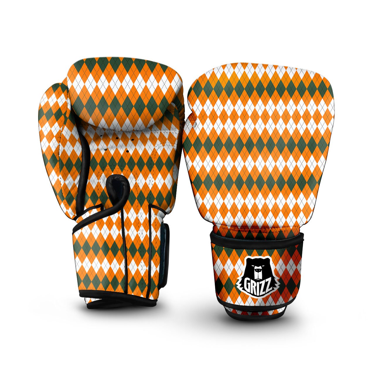 Themed Argyle Halloween Print Pattern Boxing Gloves-grizzshop