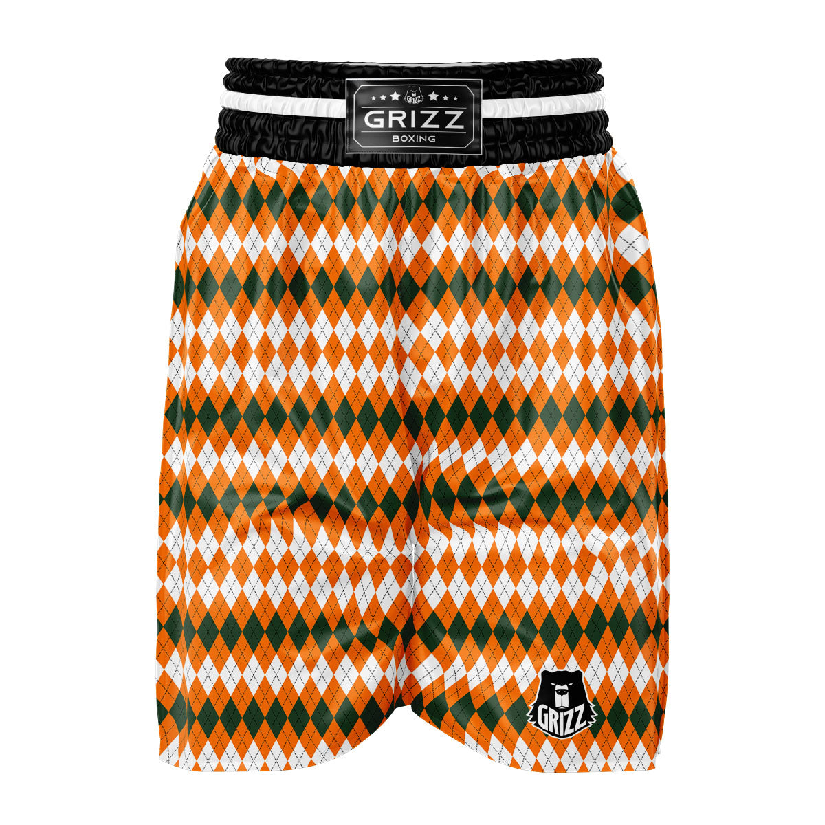 Themed Argyle Halloween Print Pattern Boxing Shorts-grizzshop
