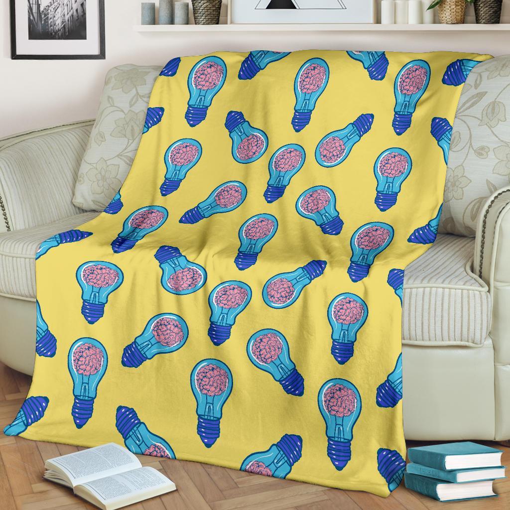 Thinking Brain Pattern Print Blanket-grizzshop