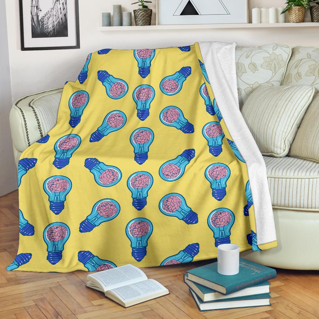 Thinking Brain Pattern Print Blanket-grizzshop