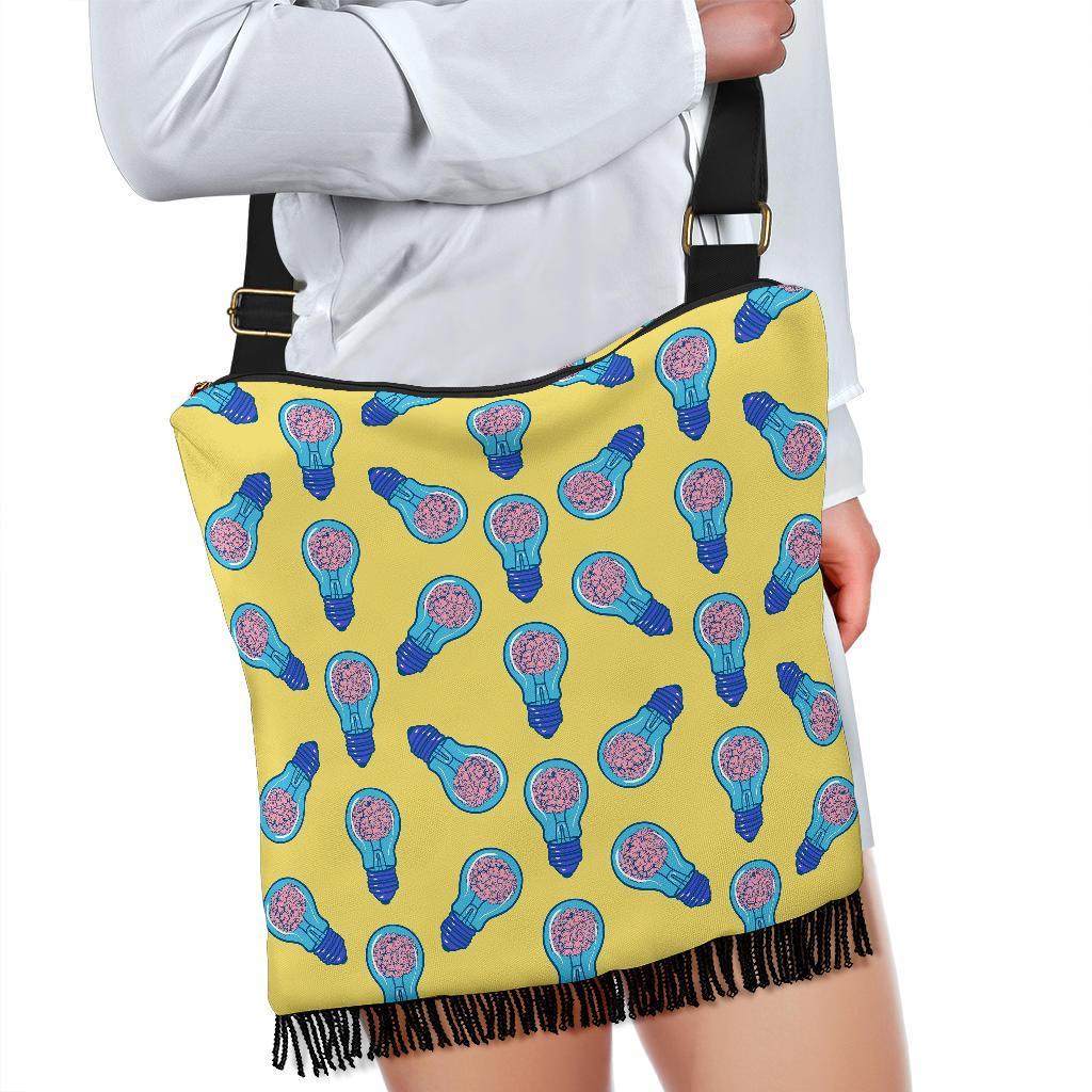 Thinking Brain Pattern Print Crossbody bags-grizzshop