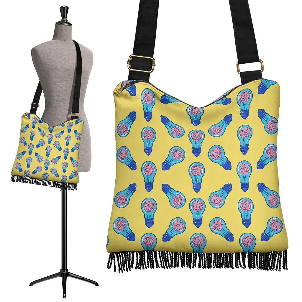 Thinking Brain Pattern Print Crossbody bags-grizzshop