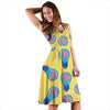 Thinking Brain Pattern Print Dress-grizzshop