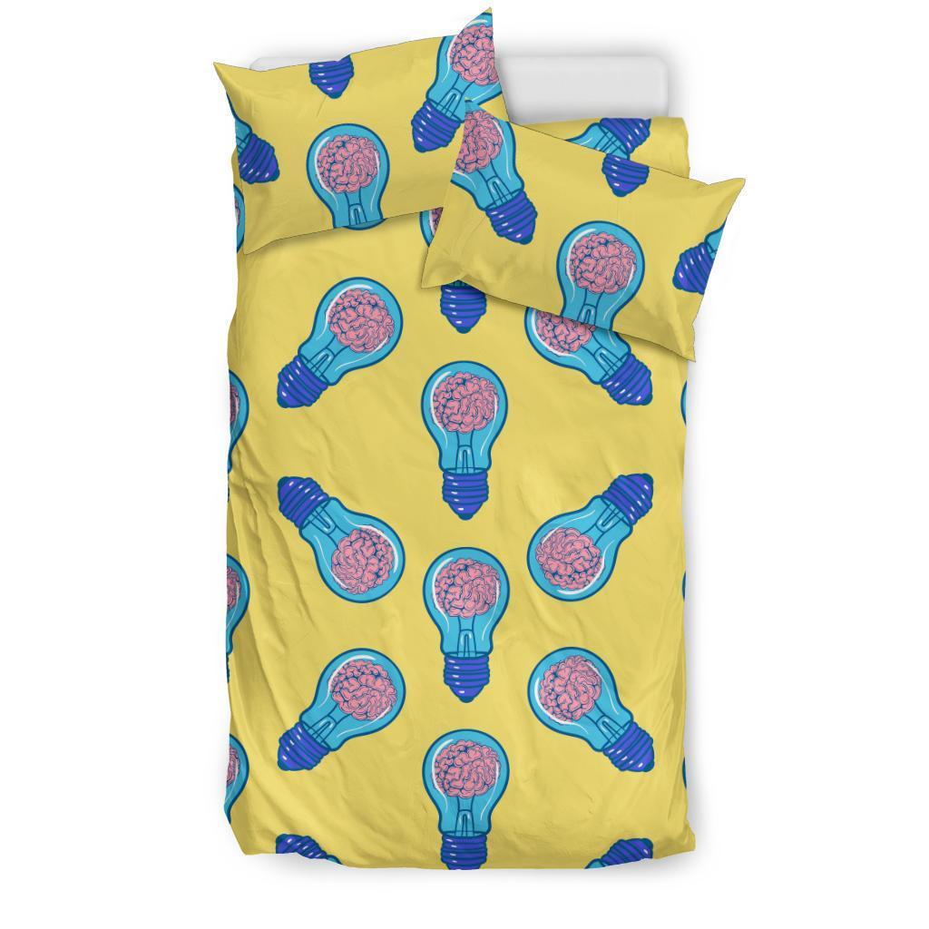 Thinking Brain Pattern Print Duvet Cover Bedding Set-grizzshop