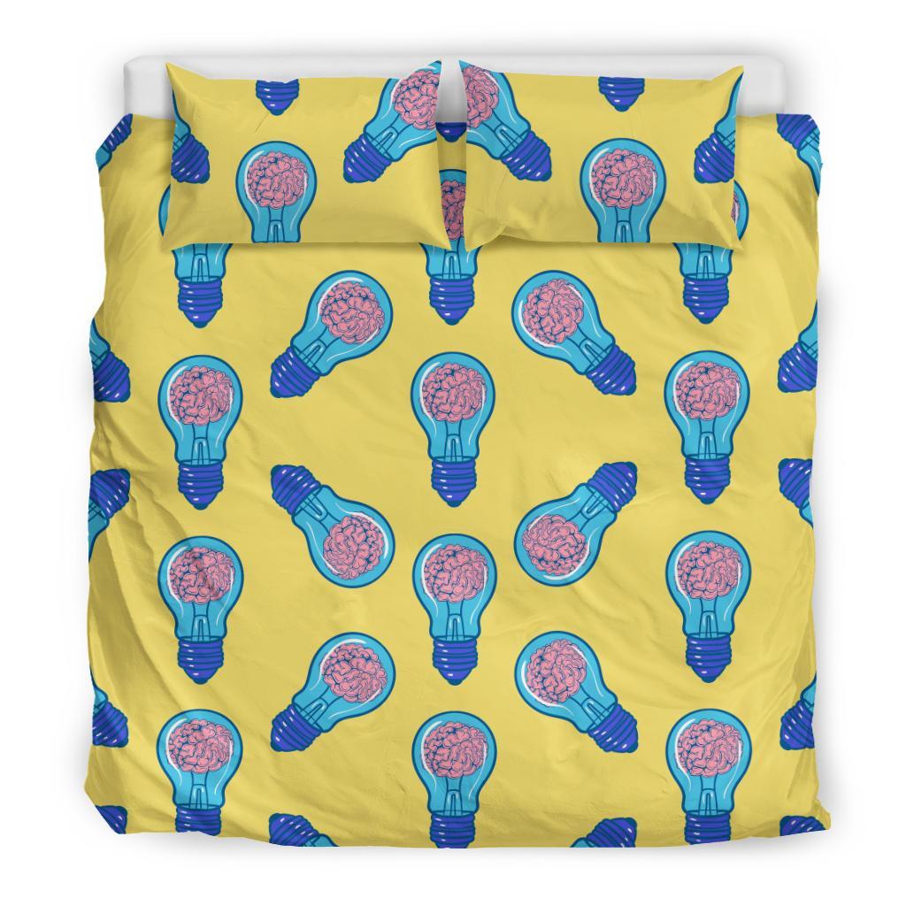 Thinking Brain Pattern Print Duvet Cover Bedding Set-grizzshop