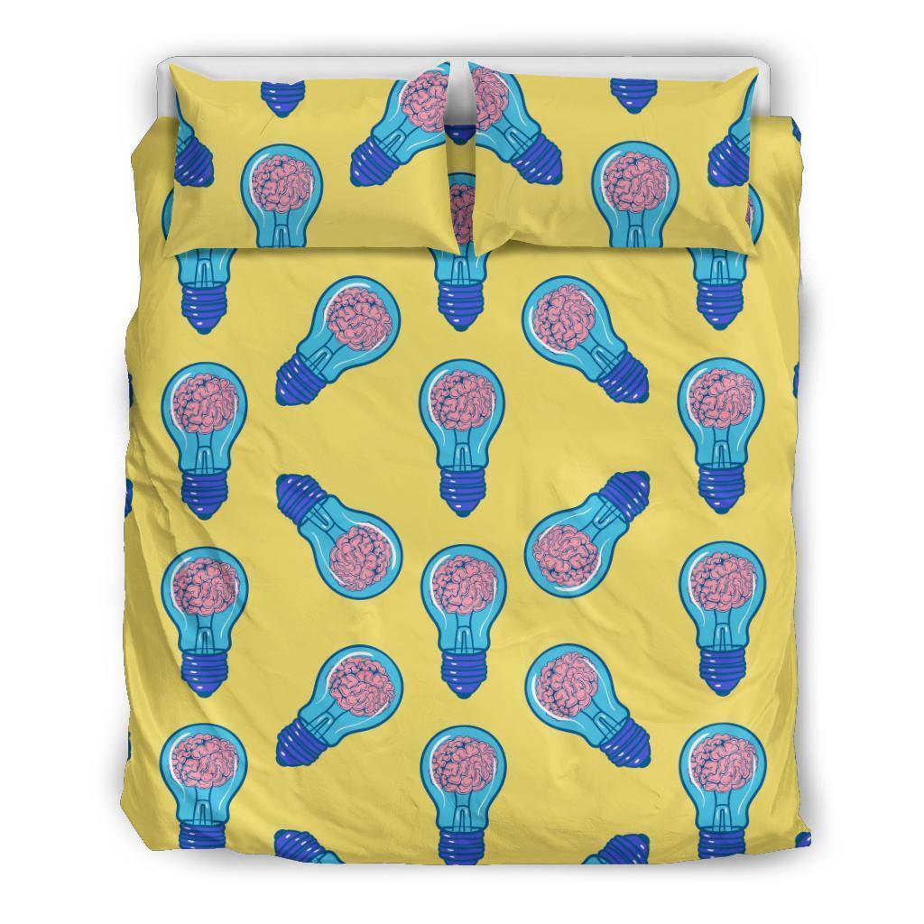 Thinking Brain Pattern Print Duvet Cover Bedding Set-grizzshop