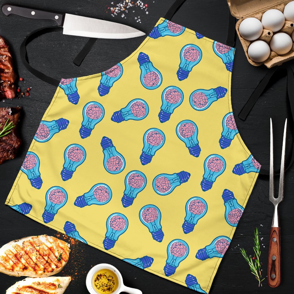 Thinking Brain Pattern Print Men's Apron-grizzshop