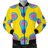 Thinking Brain Pattern Print Men's Bomber Jacket-grizzshop