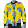 Thinking Brain Pattern Print Men's Bomber Jacket-grizzshop