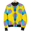 Thinking Brain Pattern Print Men's Bomber Jacket-grizzshop