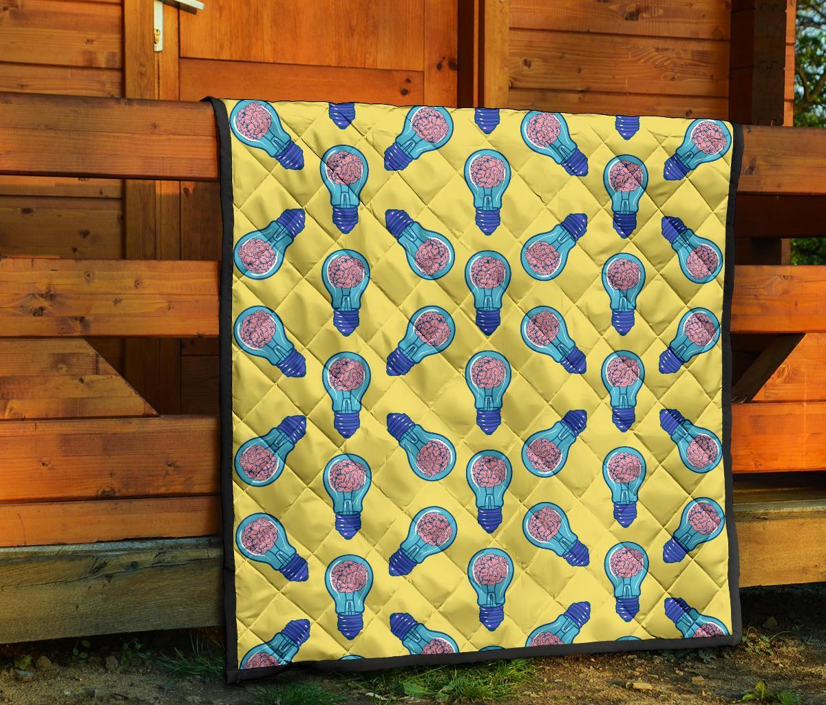 Thinking Brain Pattern Print Quilt-grizzshop