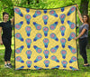 Thinking Brain Pattern Print Quilt-grizzshop