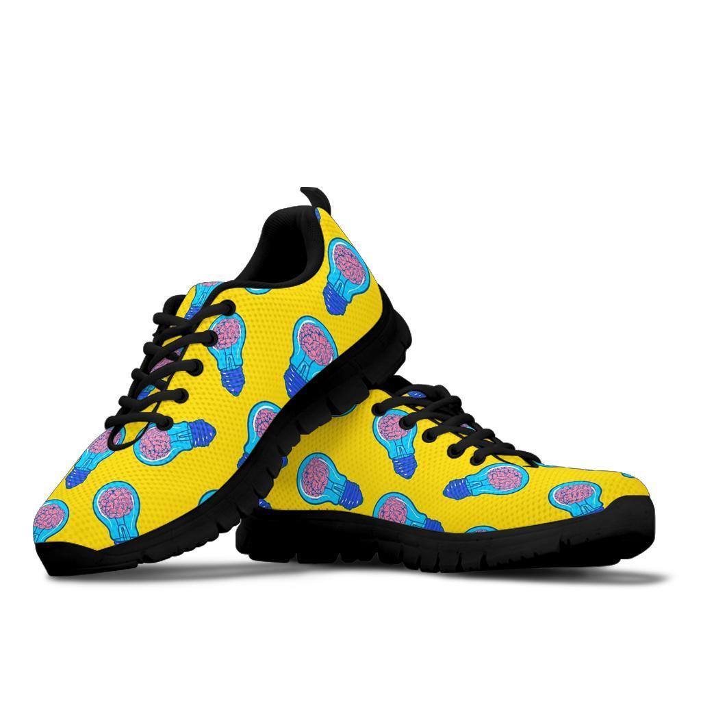 Thinking Brain Pattern Print Sneaker Shoes For Men Women-grizzshop