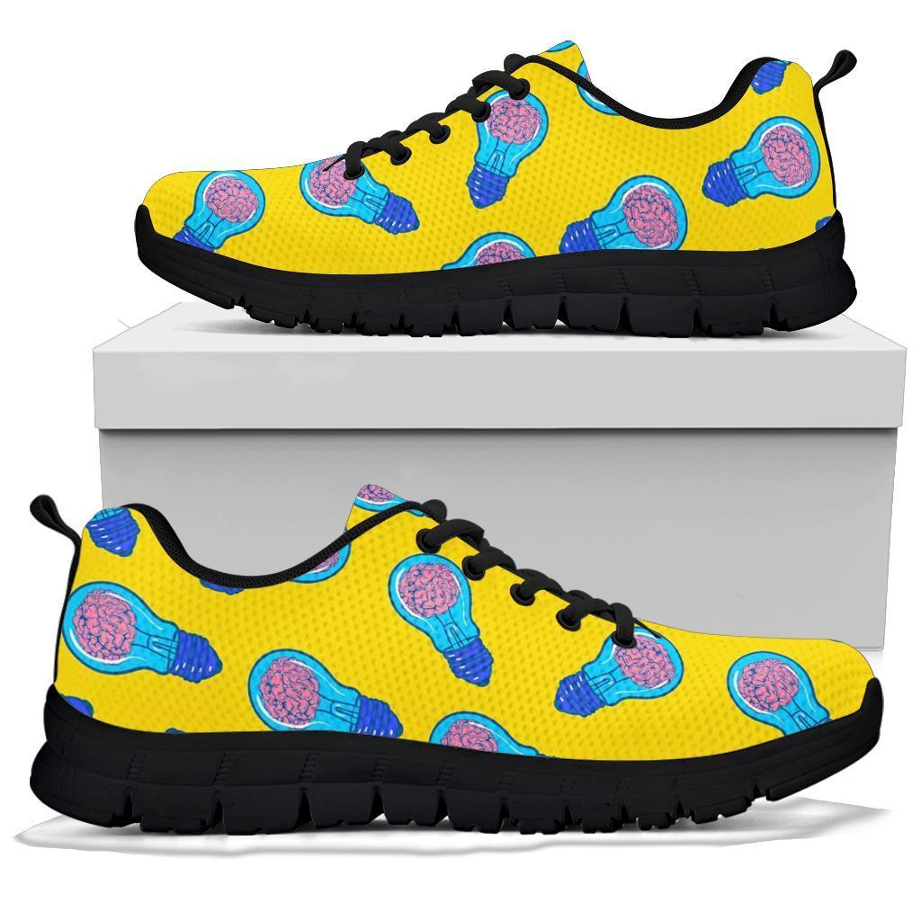 Thinking Brain Pattern Print Sneaker Shoes For Men Women-grizzshop