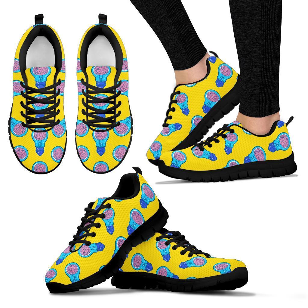 Thinking Brain Pattern Print Sneaker Shoes For Men Women-grizzshop