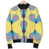 Thinking Brain Pattern Print Women Casual Bomber Jacket-grizzshop