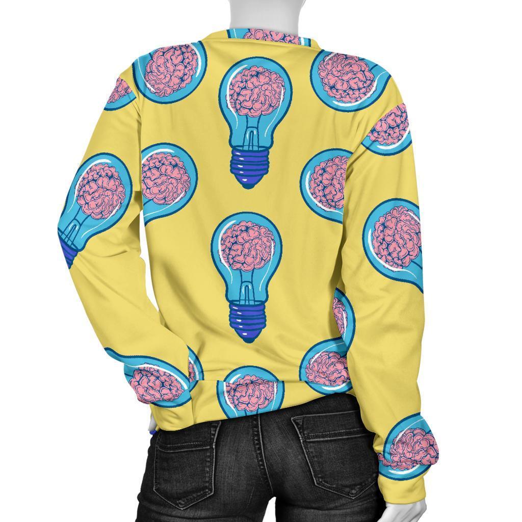 Thinking Brain Pattern Print Women's Sweatshirt-grizzshop