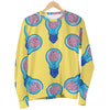 Thinking Brain Pattern Print Women's Sweatshirt-grizzshop