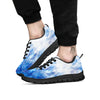 Tie Dye Acid Wash White And Blue Print Black Sneaker-grizzshop