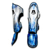 Tie Dye Acid Wash White And Blue Print Muay Thai Shin Guards-grizzshop