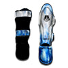 Tie Dye Acid Wash White And Blue Print Muay Thai Shin Guards-grizzshop