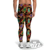 Tie Dye And Godzilla Print Pattern Men's Leggings-grizzshop