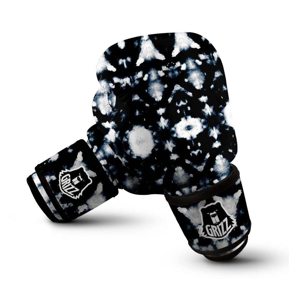 Tie Dye Black Backed Print Boxing Gloves-grizzshop