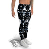 Tie Dye Black Backed Print Men's Leggings-grizzshop