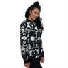 Tie Dye Black Backed Print Women's Bomber Jacket-grizzshop