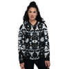 Tie Dye Black Backed Print Women's Bomber Jacket-grizzshop