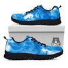 Tie Dye Blue And White Print Black Sneaker-grizzshop