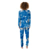 Tie Dye Blue And White Print Women's Pajamas-grizzshop