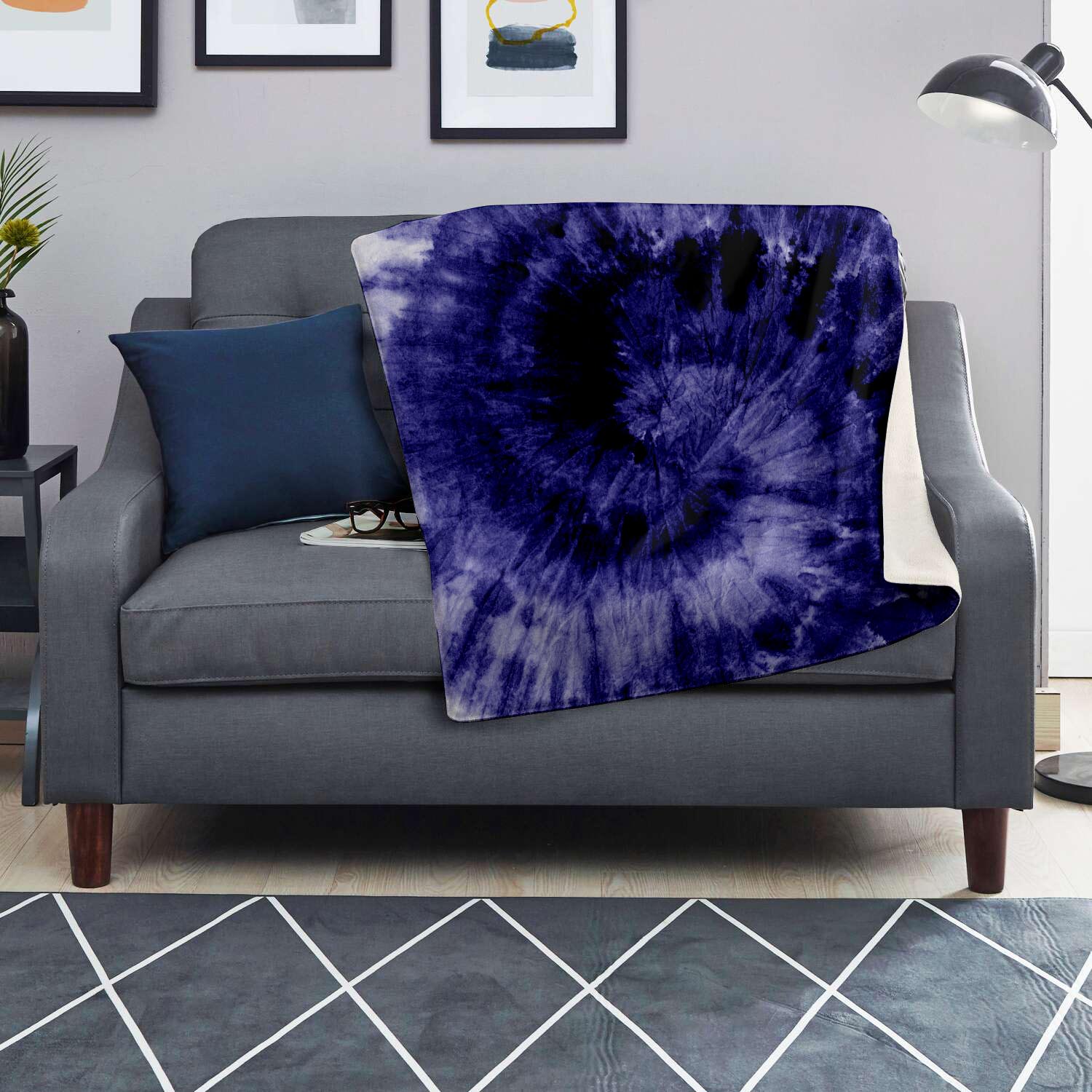 Tie Dye Blue Blanket-grizzshop