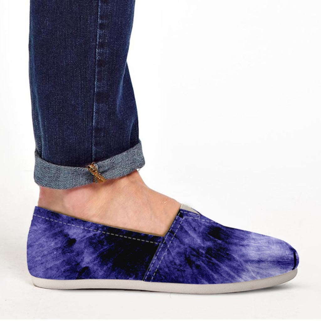 Tie Dye Blue Canvas Shoes-grizzshop
