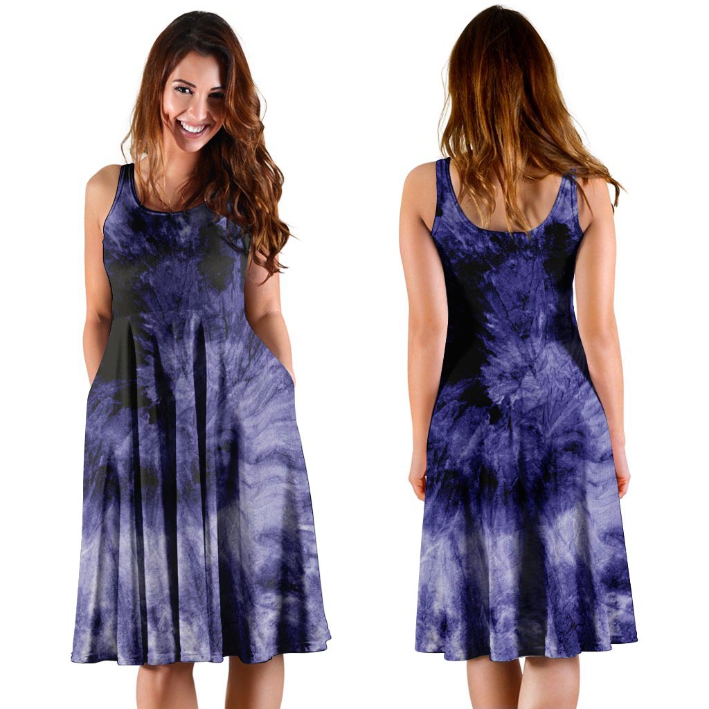 Tie Dye Blue Dress-grizzshop