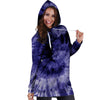 Tie Dye Blue Hoodie Dress-grizzshop