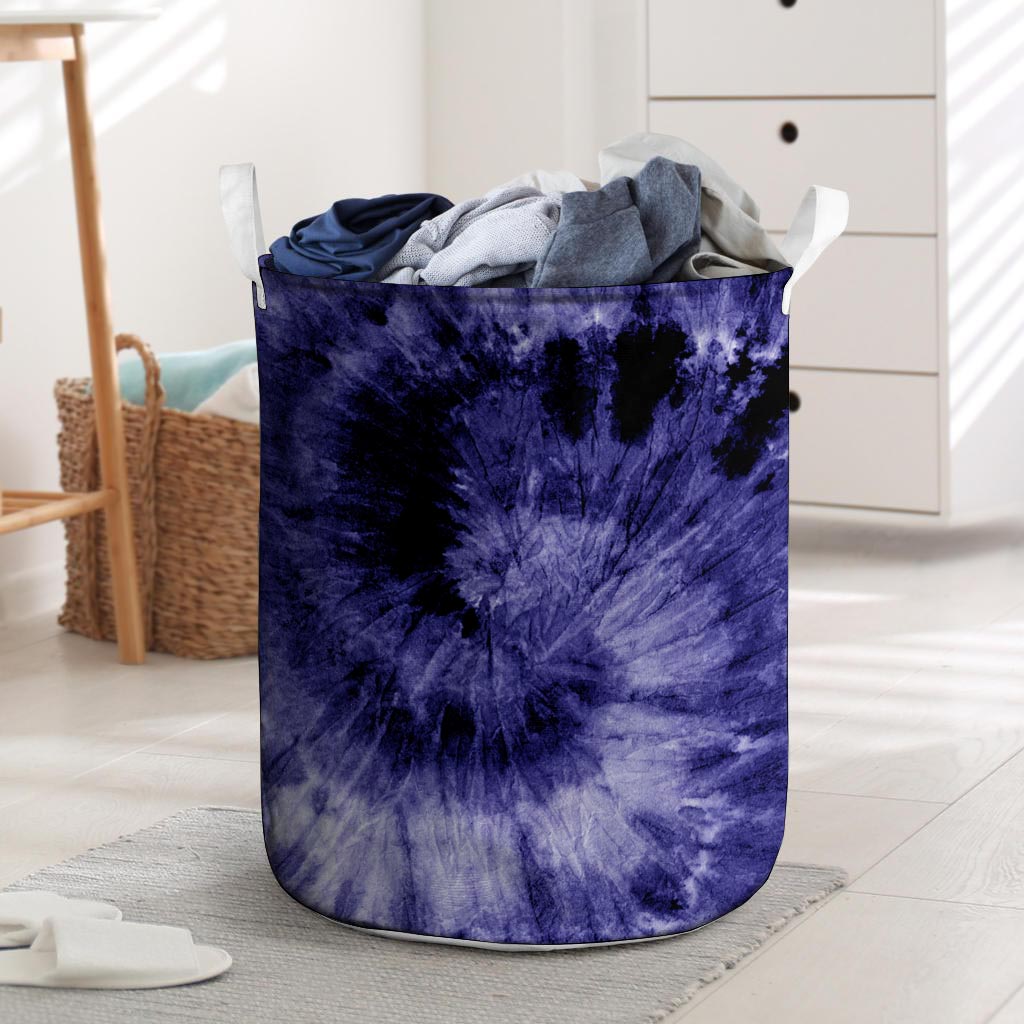 Tie Dye Blue Laundry Basket-grizzshop