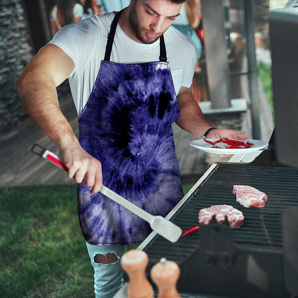 Tie Dye Blue Men's Apron-grizzshop