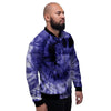 Tie Dye Blue Men's Bomber Jacket-grizzshop