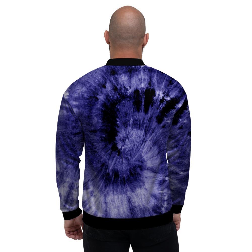 Tie Dye Blue Men's Bomber Jacket-grizzshop