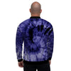 Tie Dye Blue Men's Bomber Jacket-grizzshop