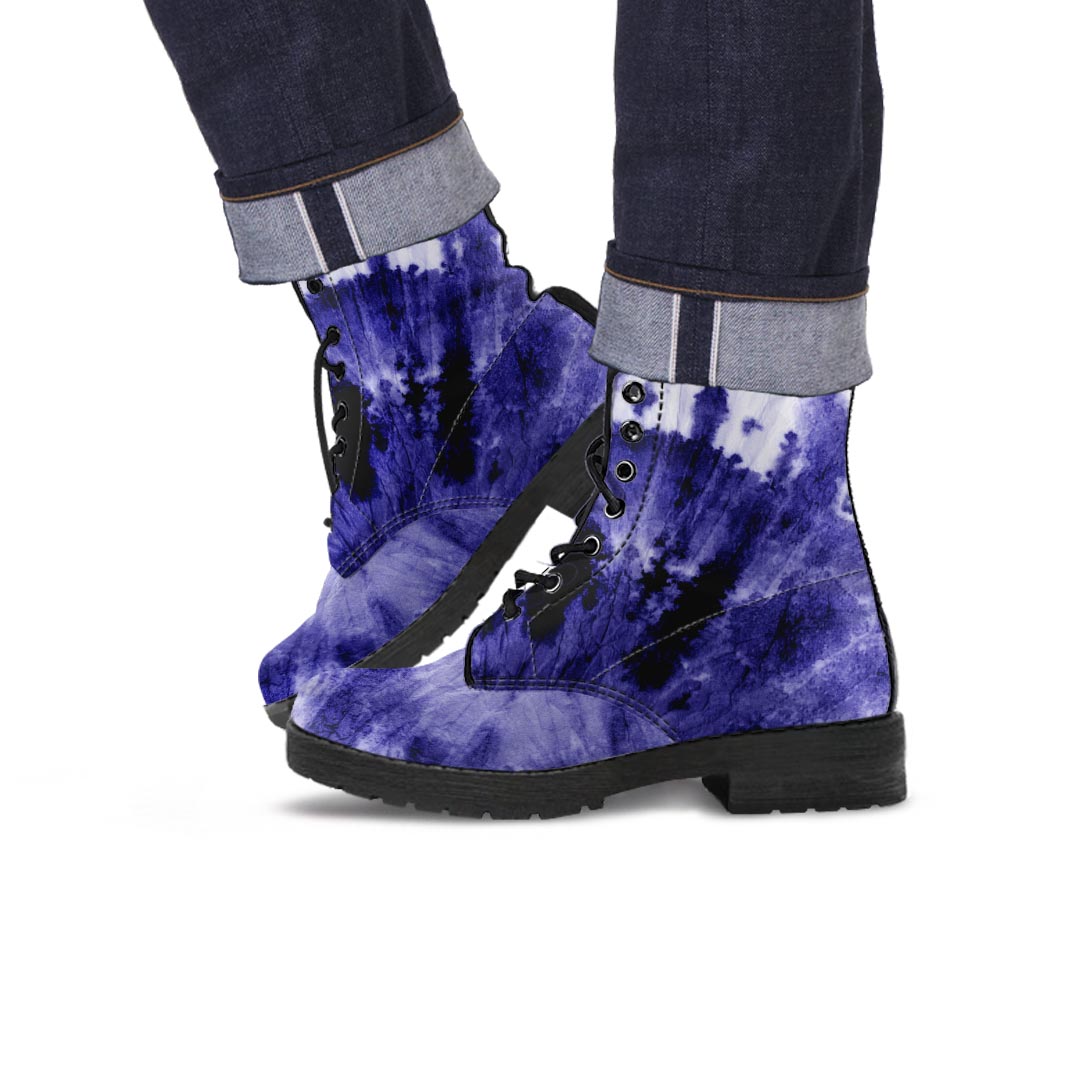 Tie Dye Blue Men's Boots-grizzshop