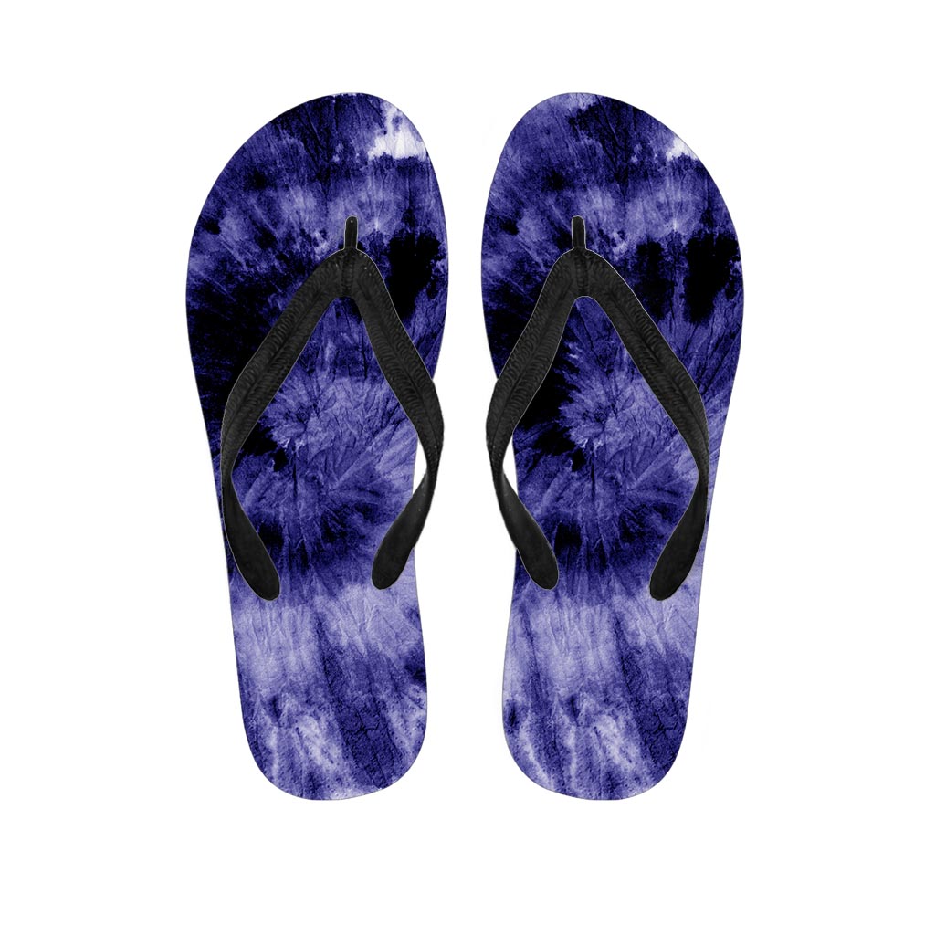 Tie Dye Blue Men's Flip Flops-grizzshop