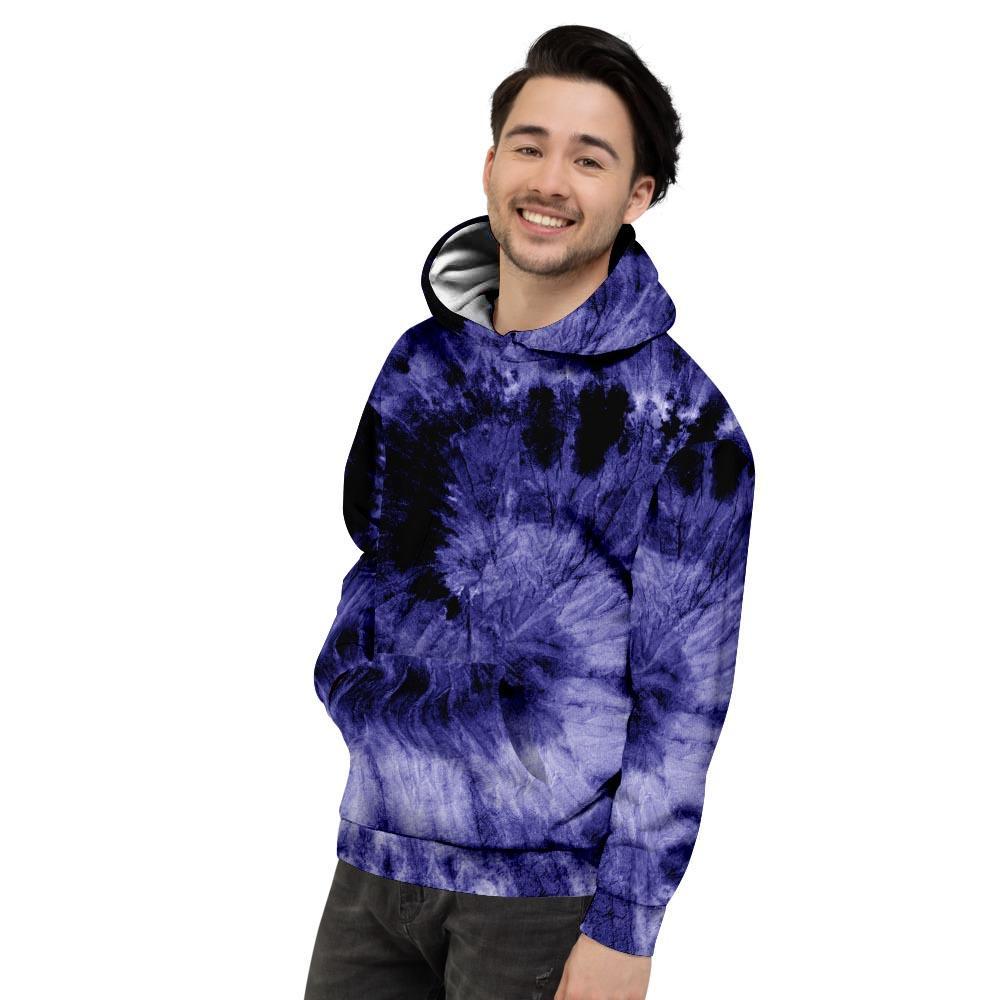 Tie Dye Blue Men's Hoodie-grizzshop