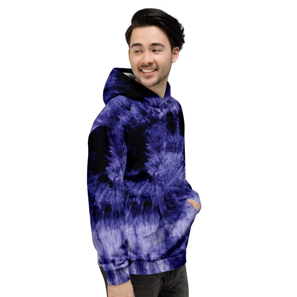 Tie Dye Blue Men's Hoodie-grizzshop