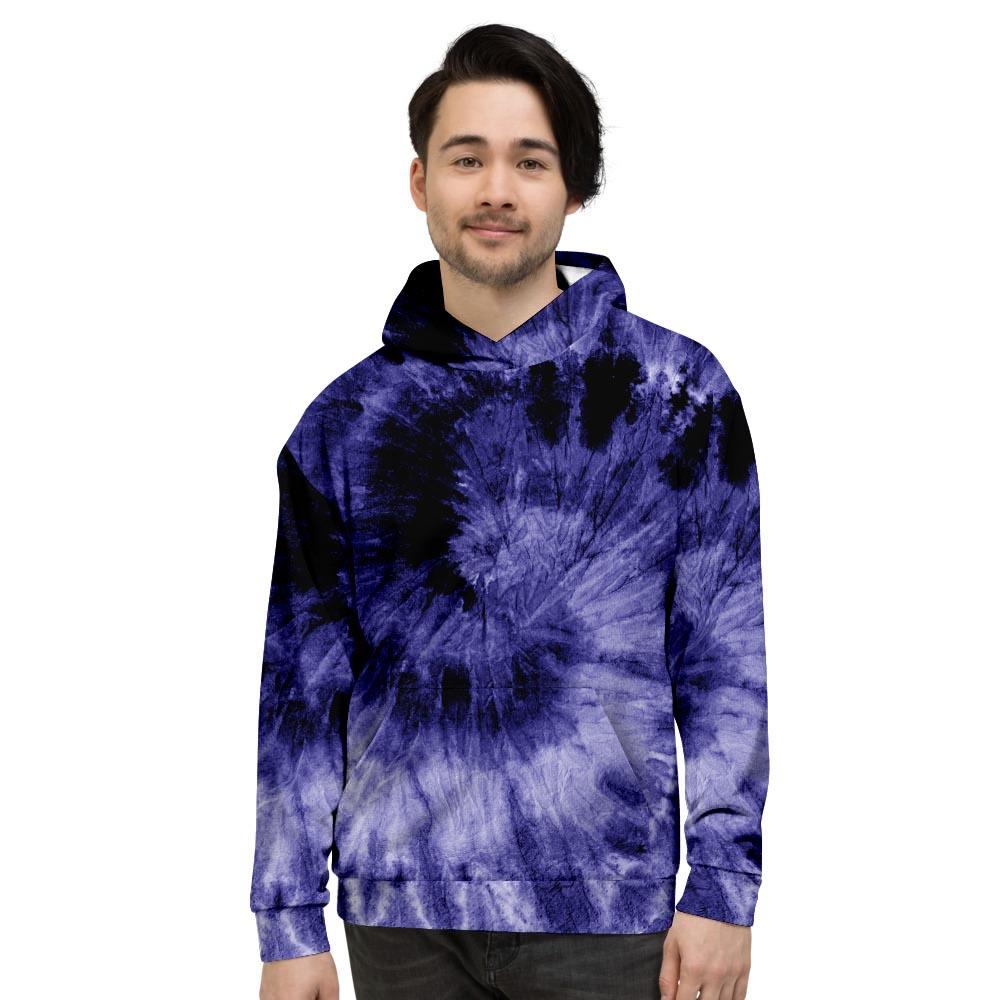 Tie Dye Blue Men's Hoodie-grizzshop
