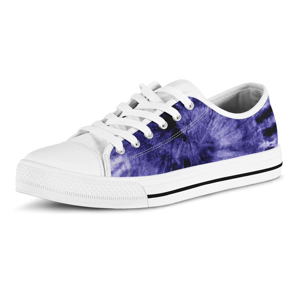 Tie Dye Blue Men's Low Top Shoes-grizzshop