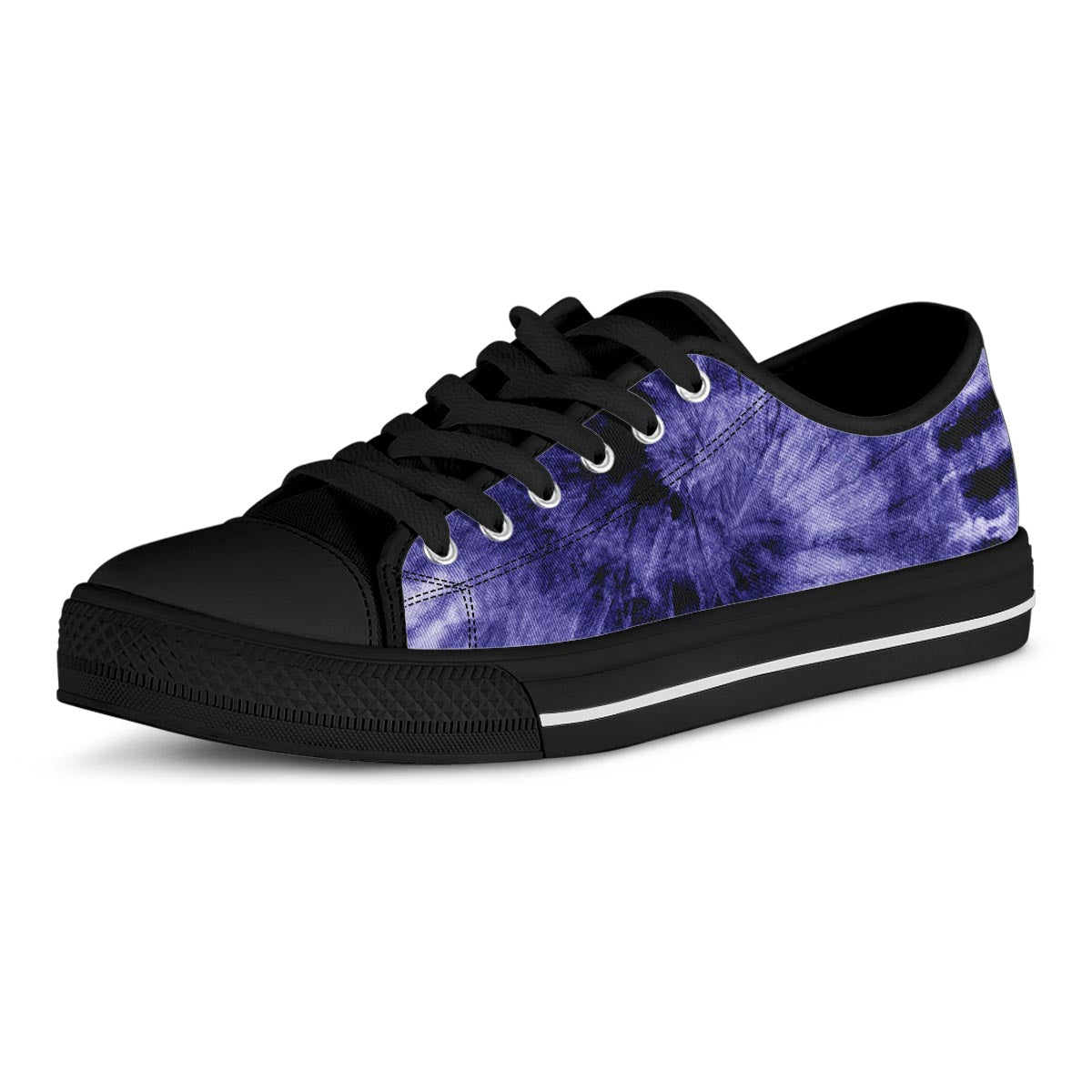 Tie Dye Blue Men's Low Top Shoes-grizzshop