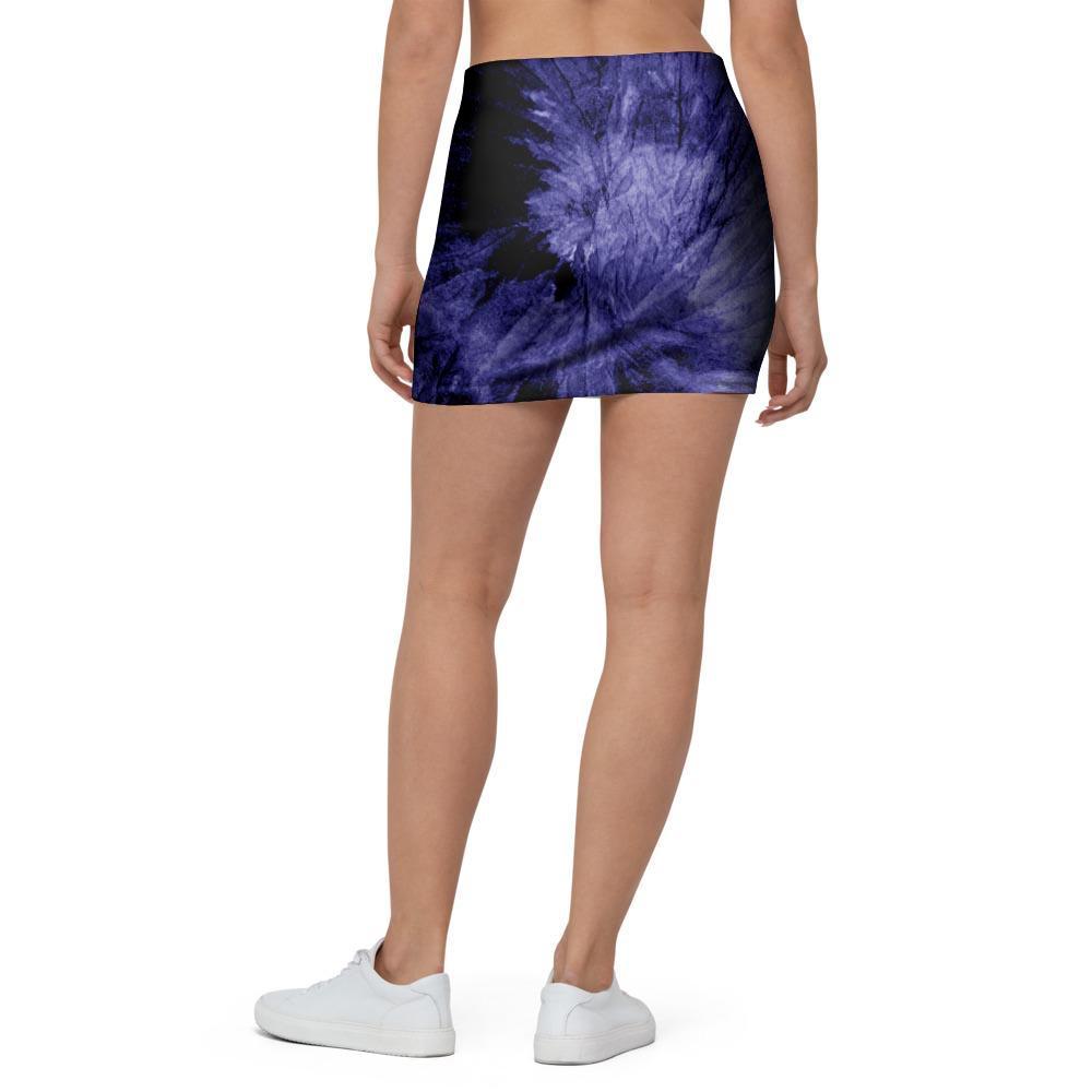 Tie Dye Blue Mini Skirt-grizzshop